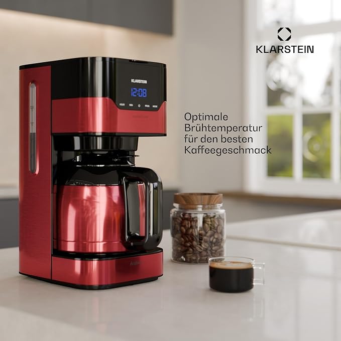 Klarstein Arabica Filterkoffiemachine met Timer, Thermoskan en EasyTouch Control - Afbeelding 4