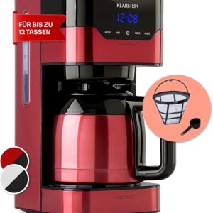 Klarstein Arabica Filterkoffiemachine met Timer, Thermoskan en EasyTouch Control