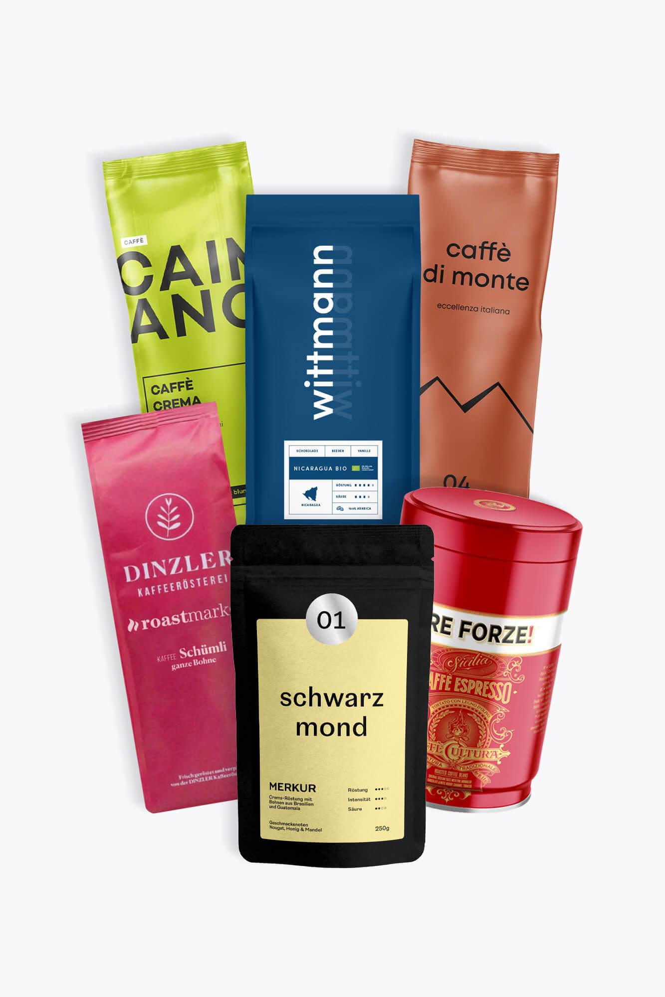 Koffiebonen voor volautomaten proefpakket 1,5kg