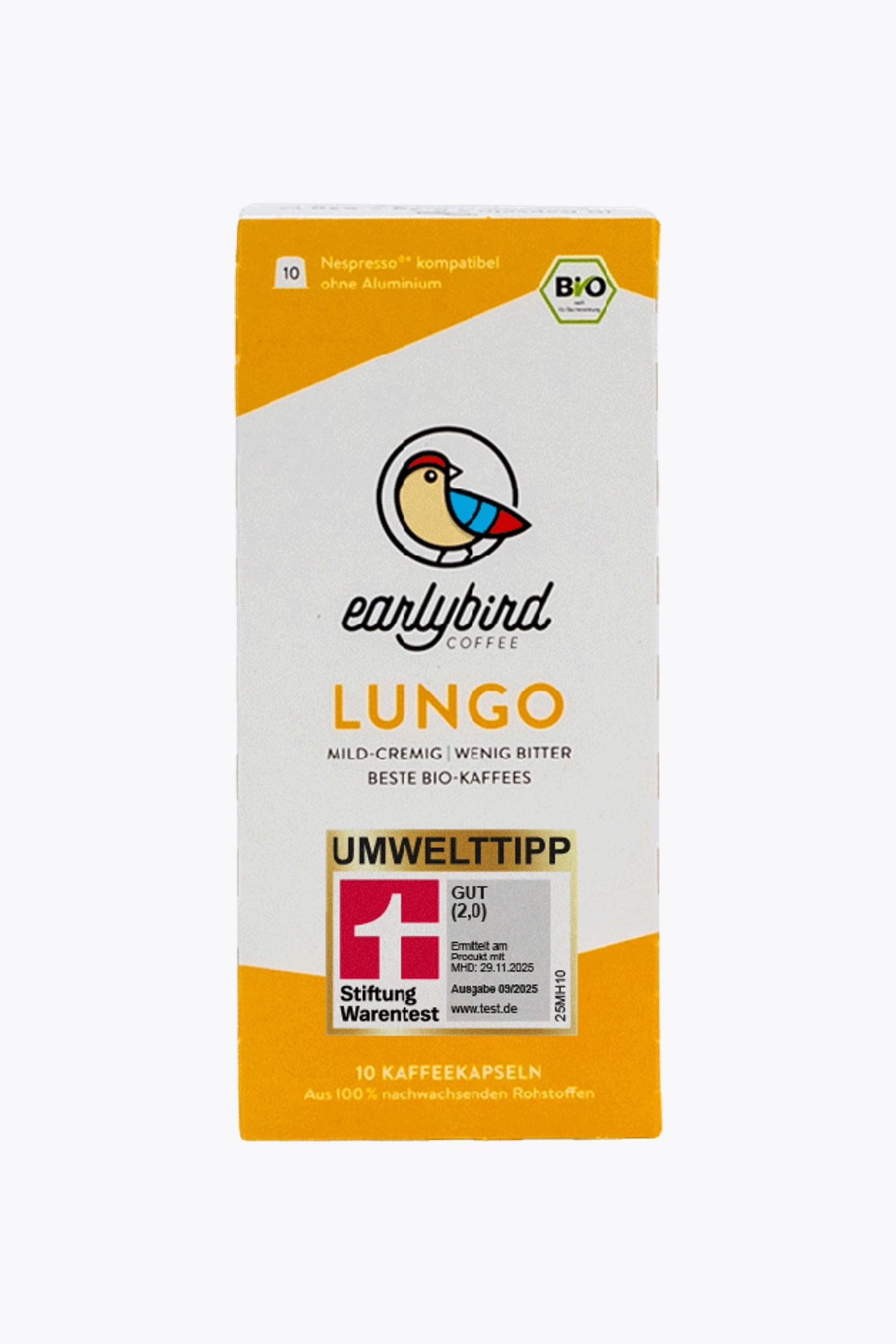 EarlyBird Coffee Lungo Bio capsules